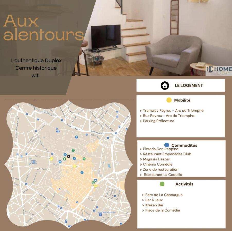 Appartement L'authentique, duplex, centre historique, wifi à Montpellier Extérieur photo